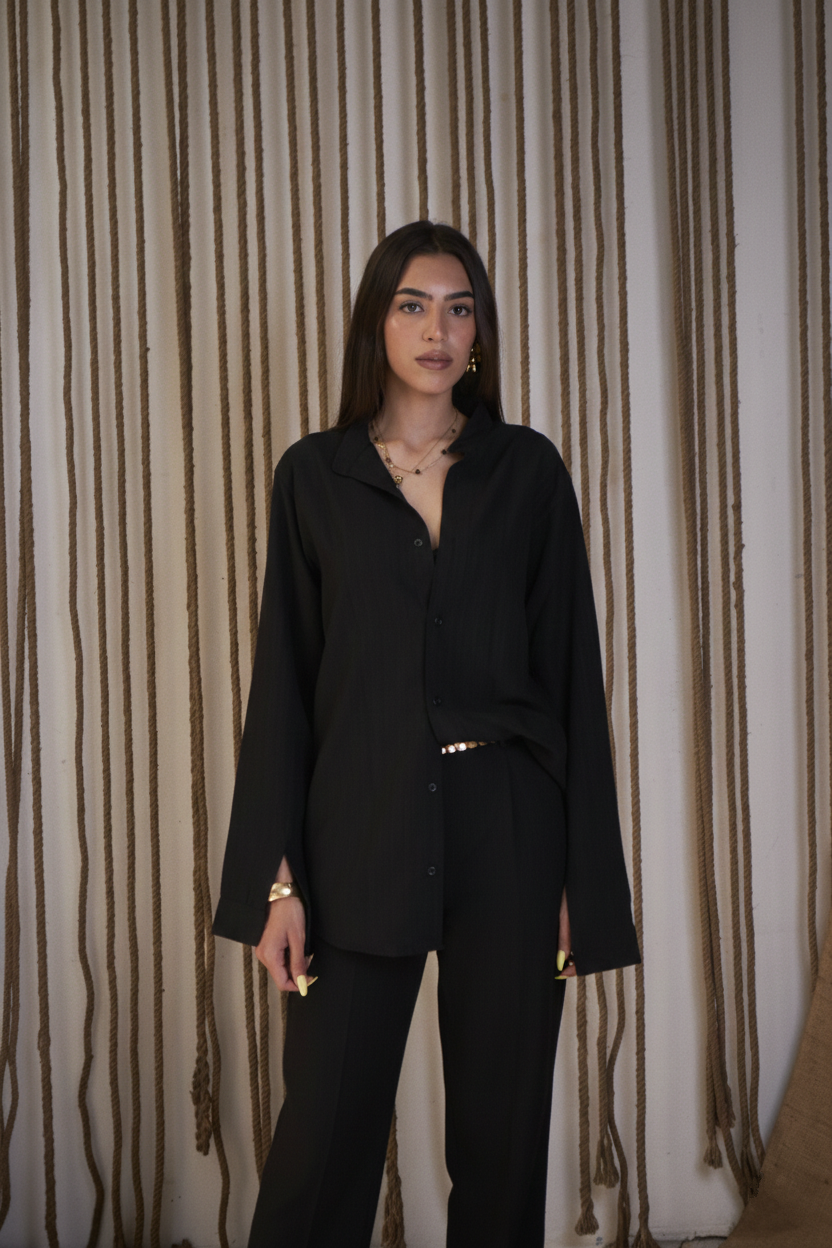 The Basic Black Linen Shirt