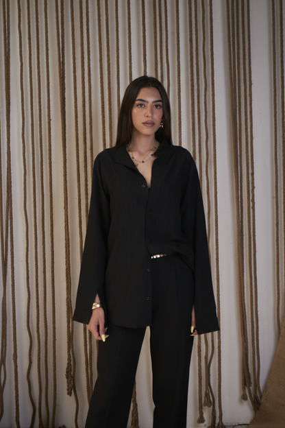 The Basic Black Linen Shirt